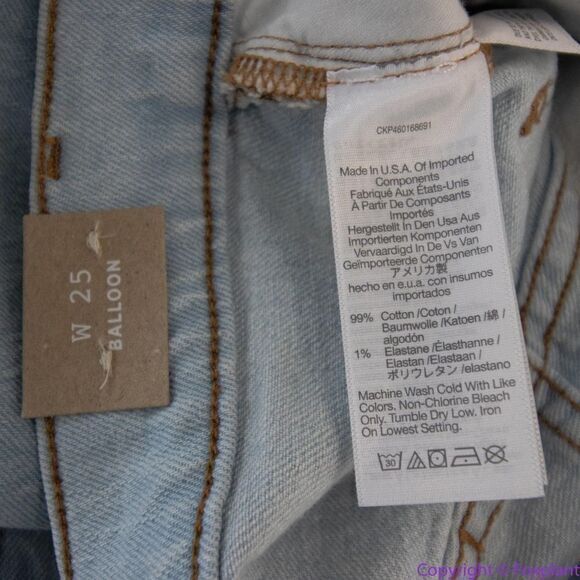 NEW Madewell Balloon Jeans in Baleberry Wash, 25 - Picture 15 of 16